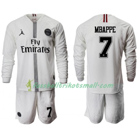 Fußballtrikots Paris Saint-Germain MBAPPE 7 Jodan Weiß Kinder 2018-2019 Langarm Ausweichtrikot kaufen